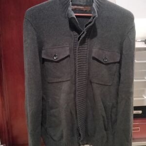 Perry Ellis Premium Charcoal Knit Sweater